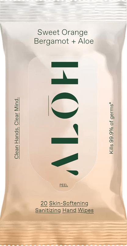 Sweet Orange Bergamot + Aloe Sanitizing Hand Wipes - The Look and Co