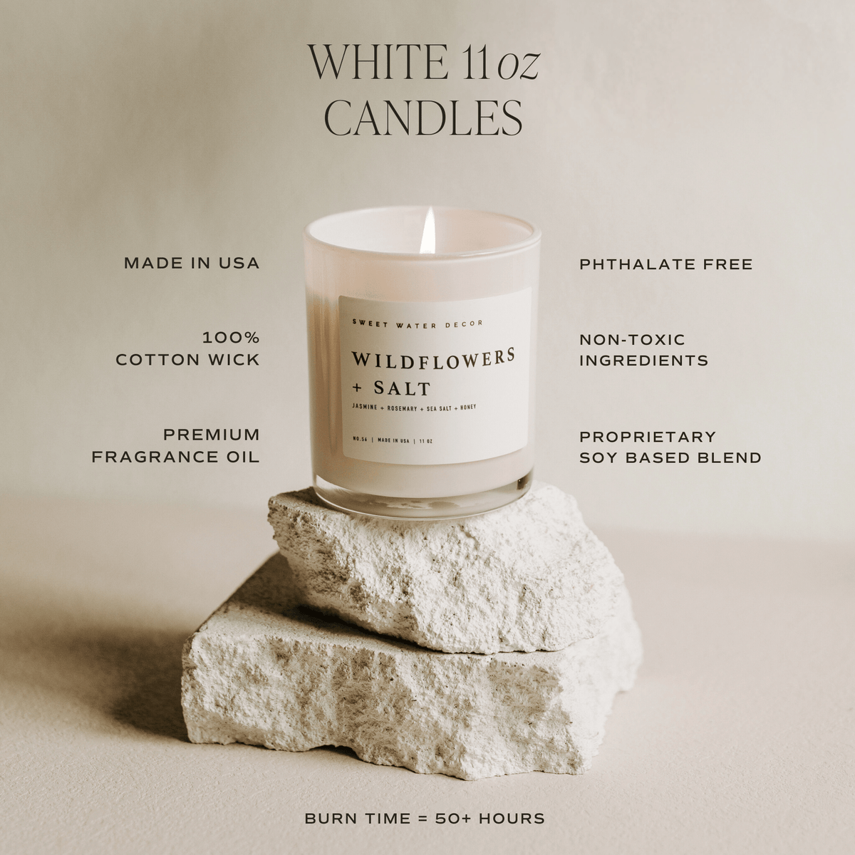 Sweet Water Decor - Coastal Lemon 11 oz Soy Candle - Home Decor &amp; Gifts - The Look and Co