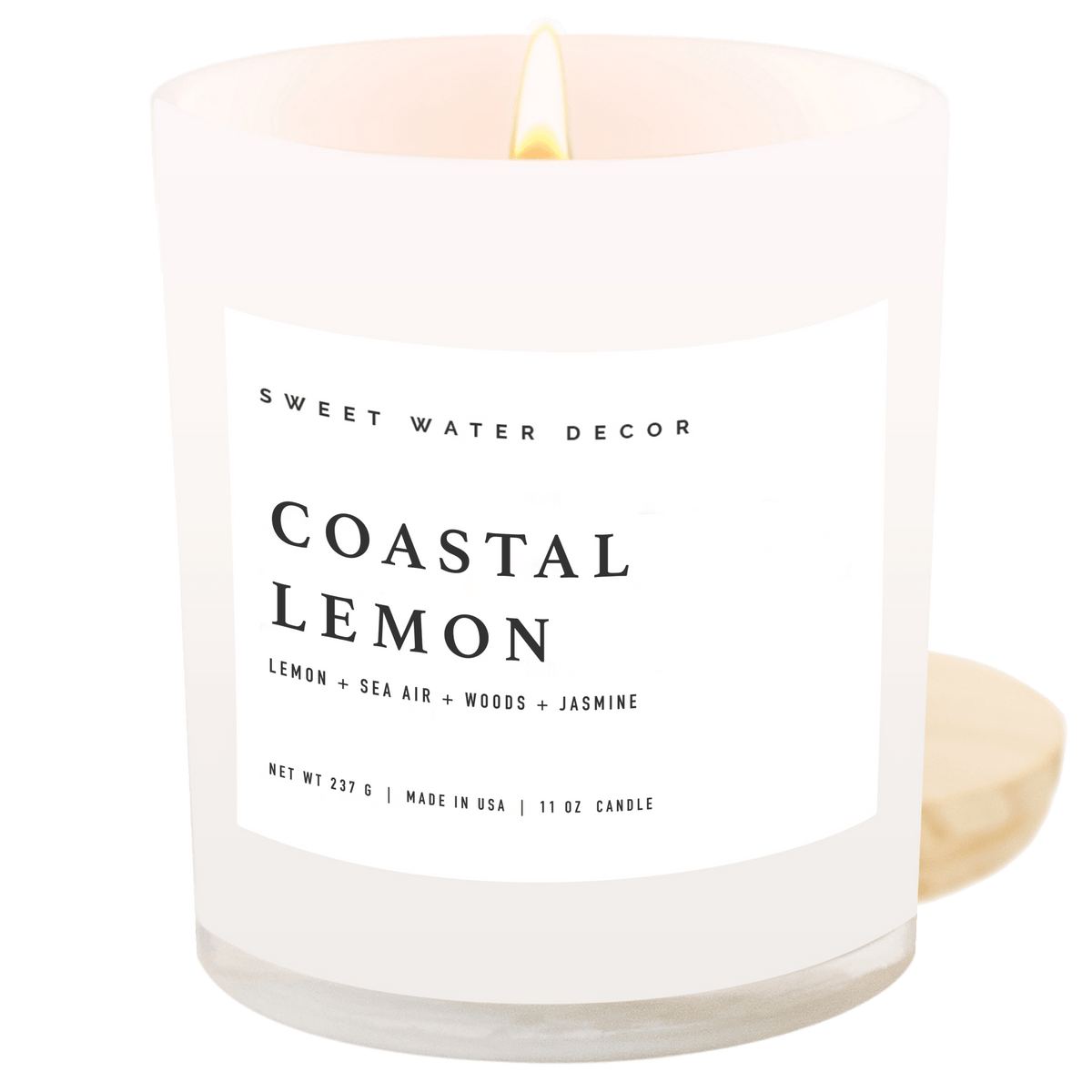 Sweet Water Decor - Coastal Lemon 11 oz Soy Candle - Home Decor &amp; Gifts - The Look and Co