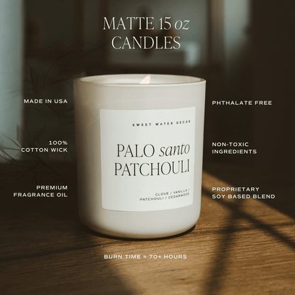 Sweet Water Decor - Salt and Sea 15 oz Soy Candle, Matte Jar - Home Decor - The Look and Co