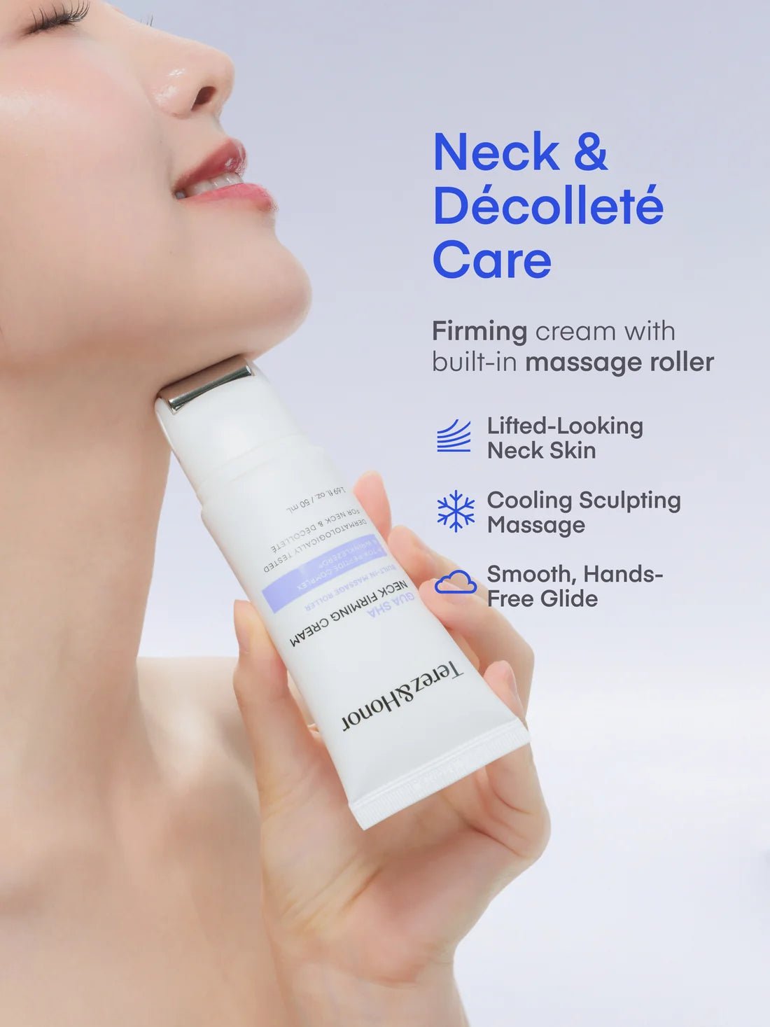 Terez &amp; Honor Gua Sha Neck Firming Cream - The Look and Co