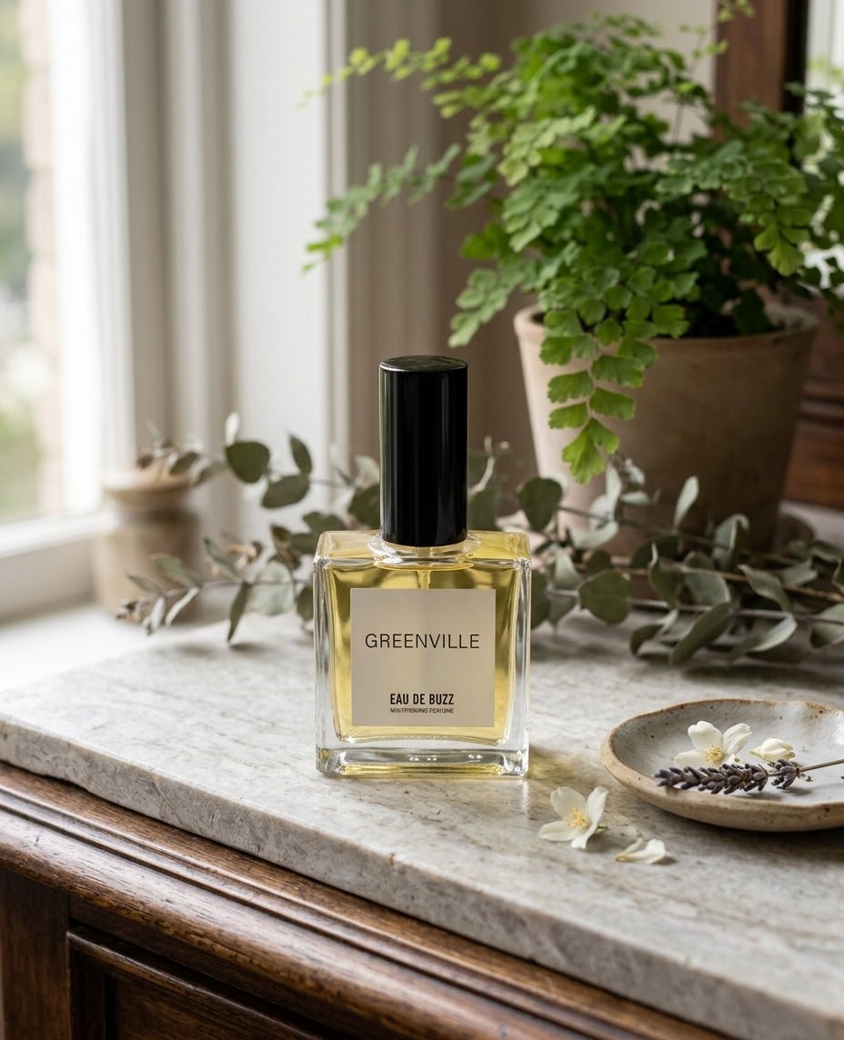 The Buzz GREENVILLE Eau De Parfum + Bug Defying Repellent - The Look and Co