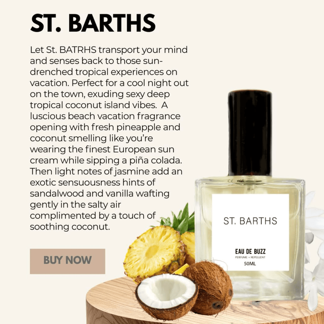 The Buzz ST. BARTHS (UNISEX) Eau De Parfum + Bug Defying Repellent - The Look and Co