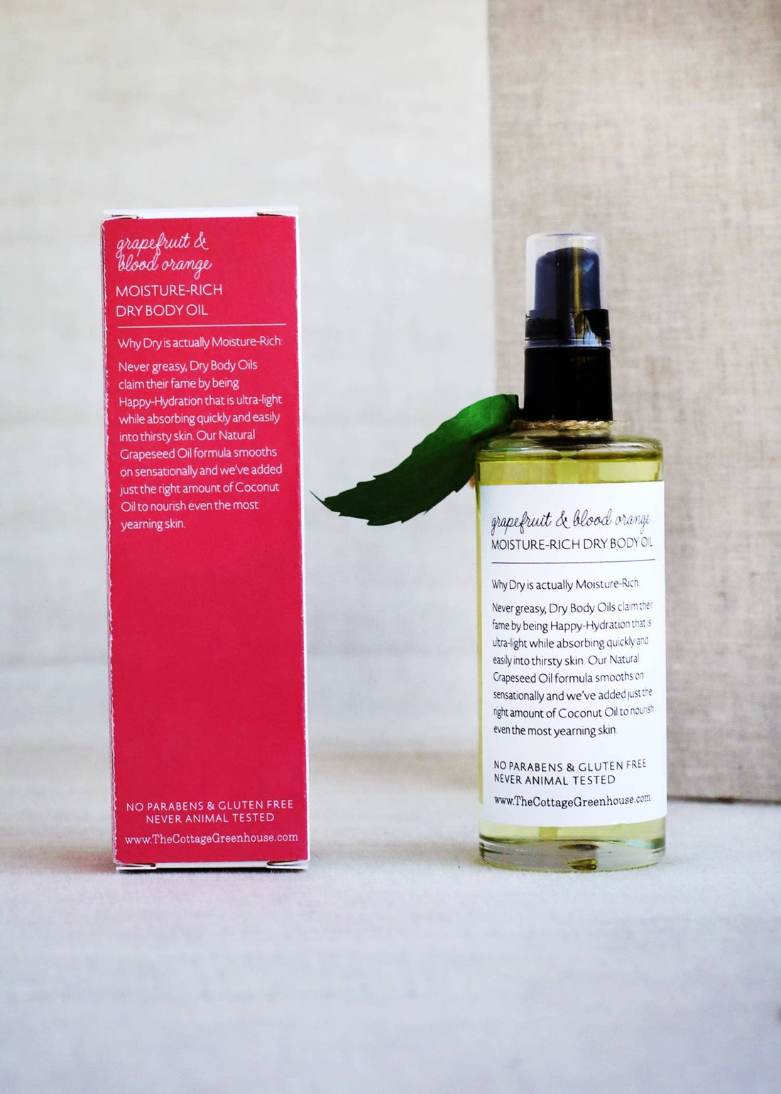 The Cottage Greenhouse - Grapefruit &amp; Blood Orange Dry Body Oil - The Look and Co