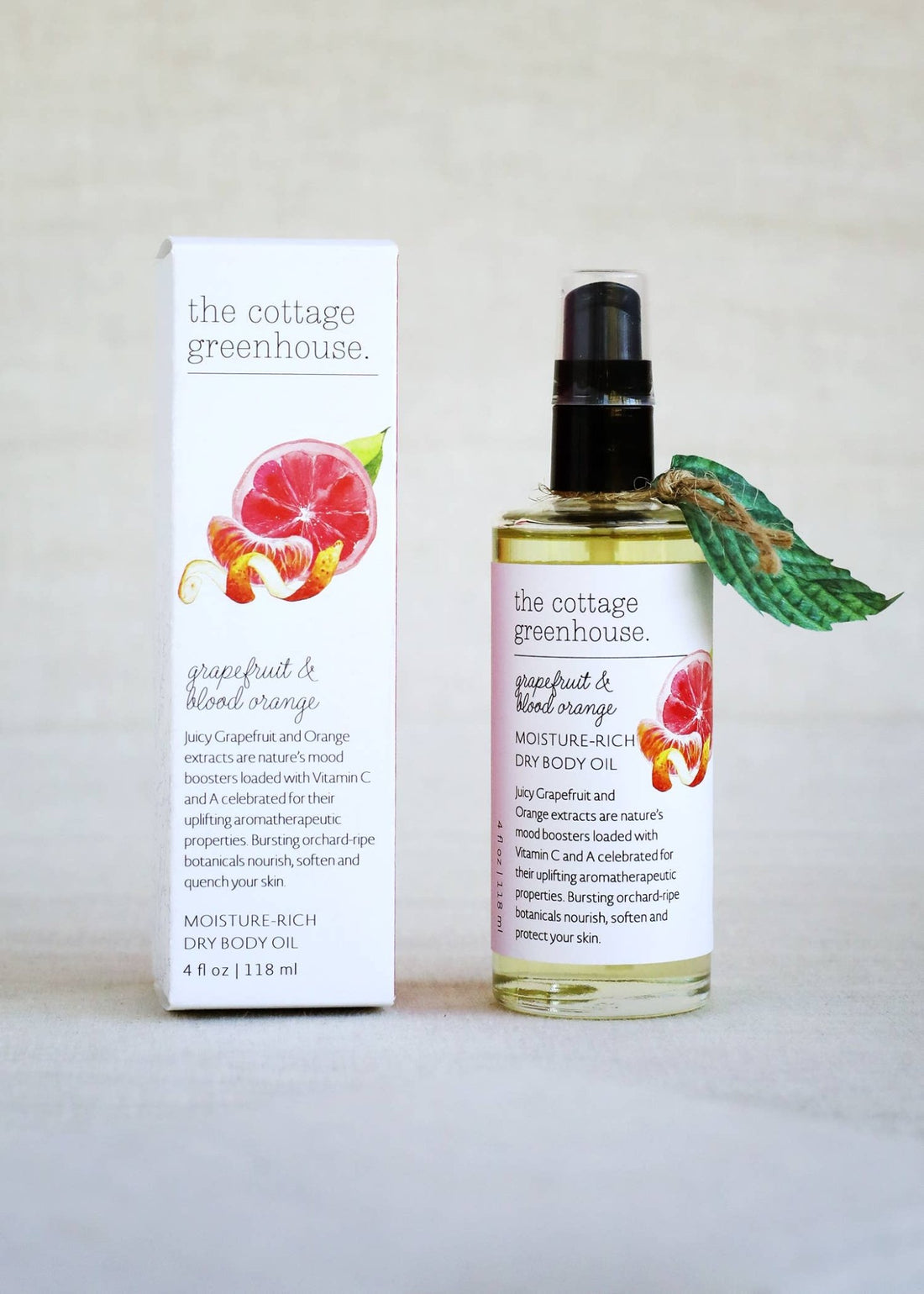 The Cottage Greenhouse - Grapefruit &amp; Blood Orange Dry Body Oil - The Look and Co