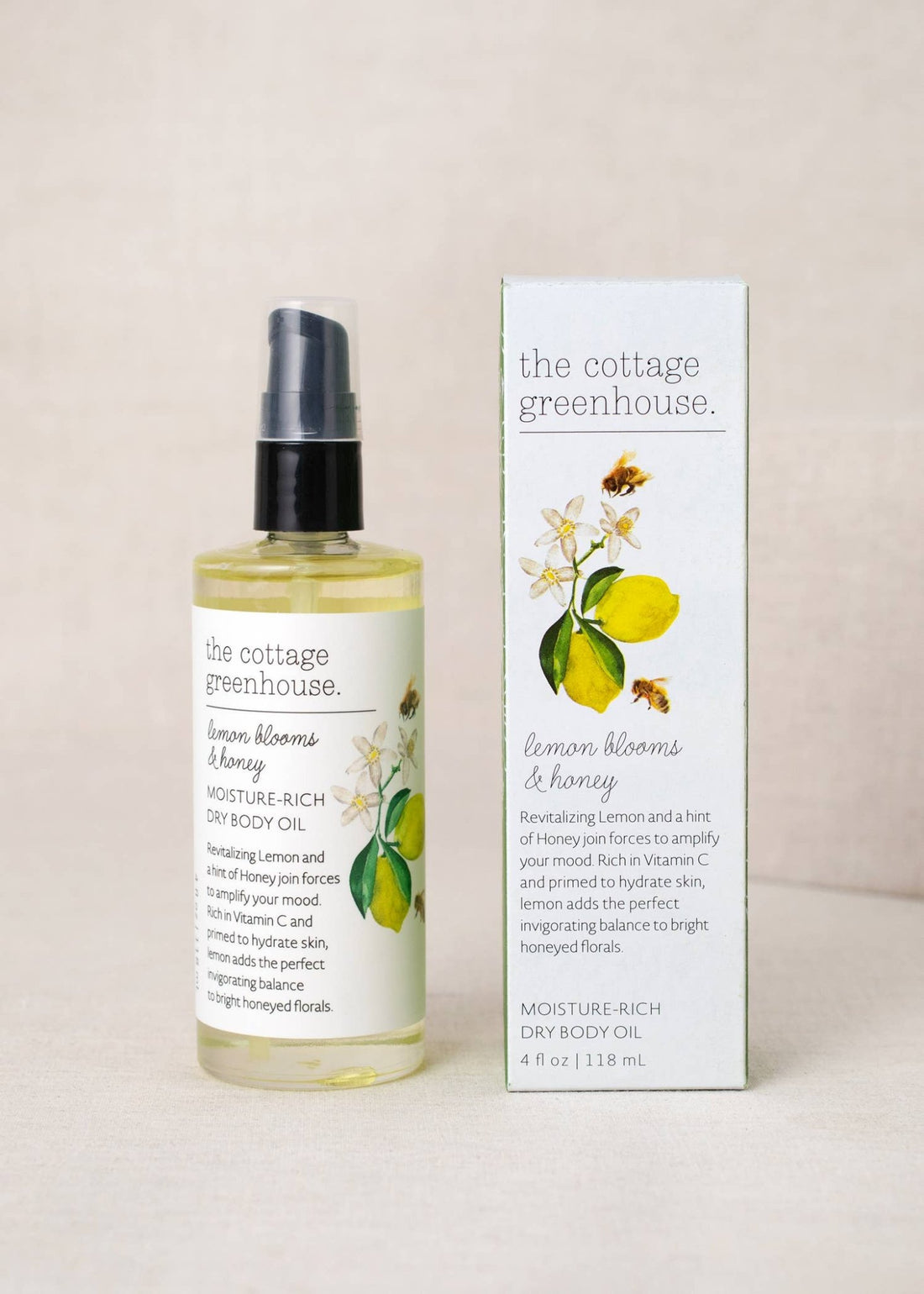 The Cottage Greenhouse - Lemon Blooms &amp; Honey Dry Body Oil - The Look and Co