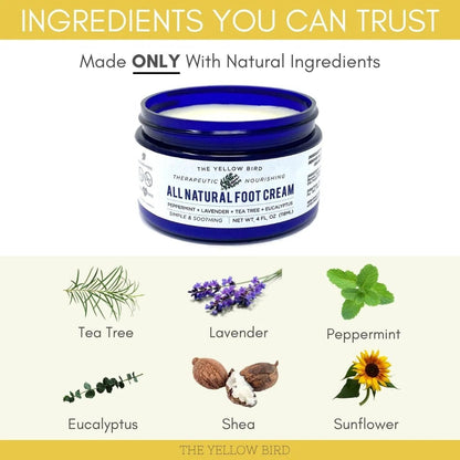 The Yellow Bird - All Natural Foot Cream - The Look and Co