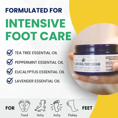 The Yellow Bird - All Natural Foot Cream - The Look and Co