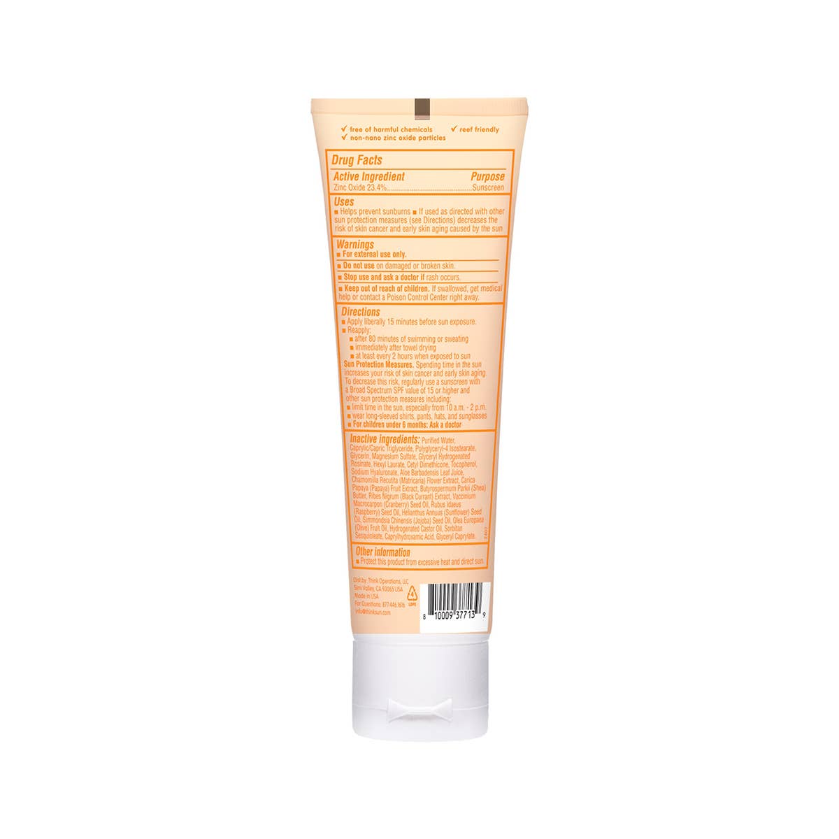 Think - Baby Clear Zinc Sunscreen Sensitive Skin SPF 50 3 oz - The Look and Co