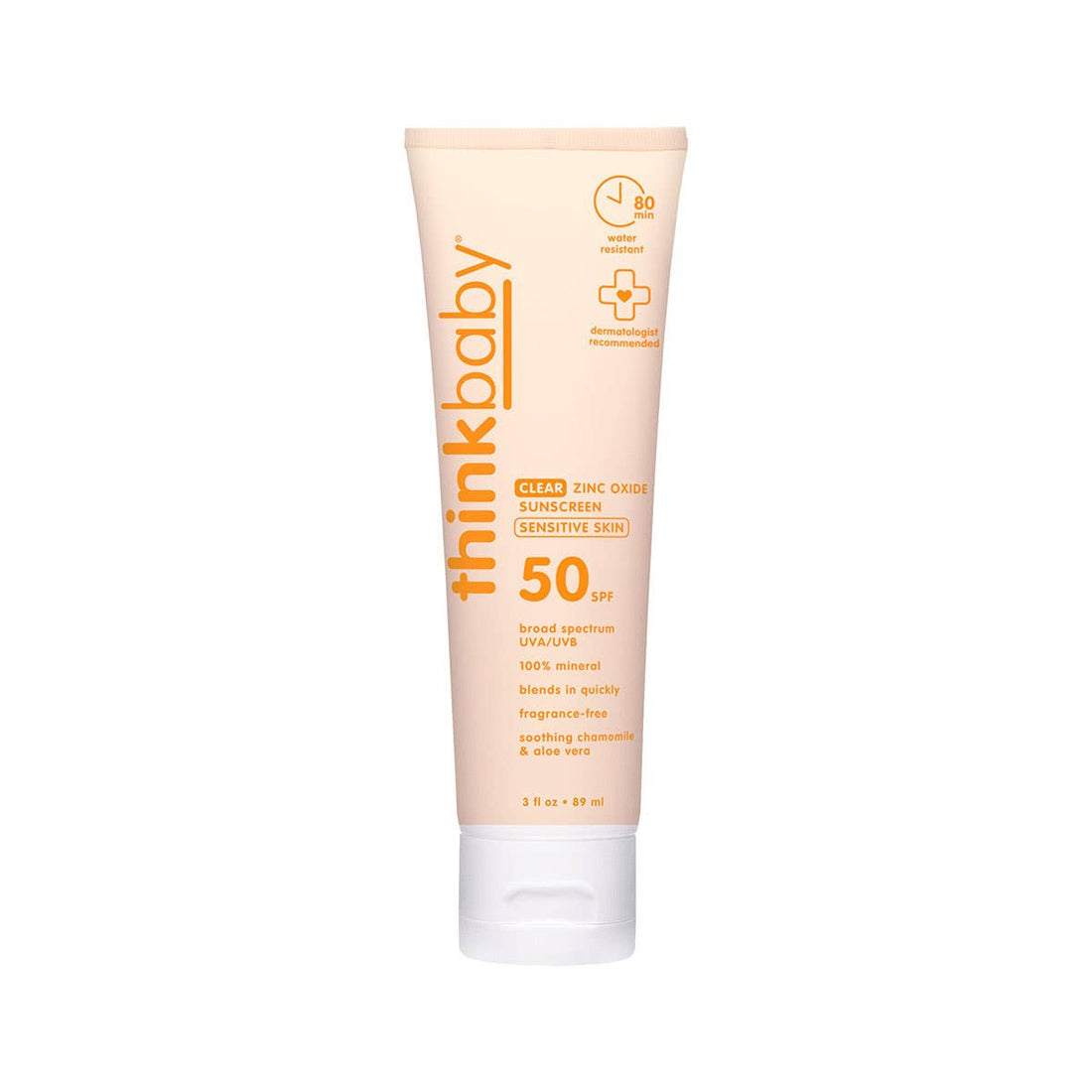 Think - Baby Clear Zinc Sunscreen Sensitive Skin SPF 50 3 oz - The Look and Co