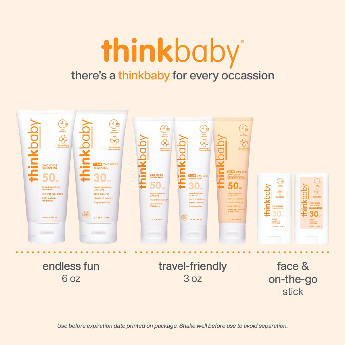 Think - Baby Sensitive Skin Sunscreen Stick SPF 30 - The Look and Co