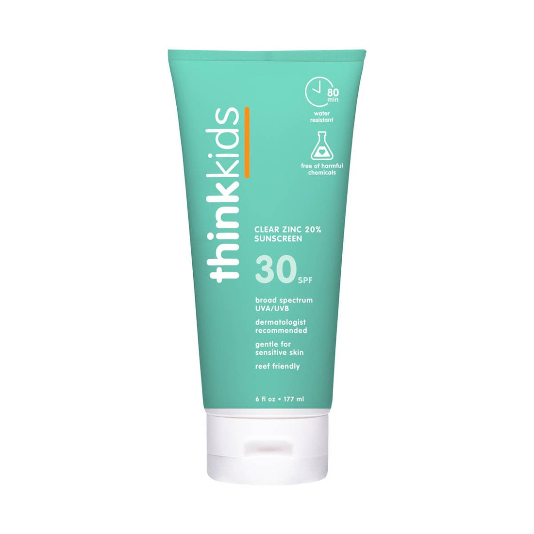 Think - Think Kids SPF 30 Clear Zinc Sunscreen 6 oz, EWG 1 - The Look and Co