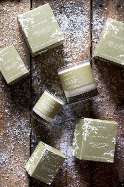 True Hue - Balsam Frost Candle - The Look and Co