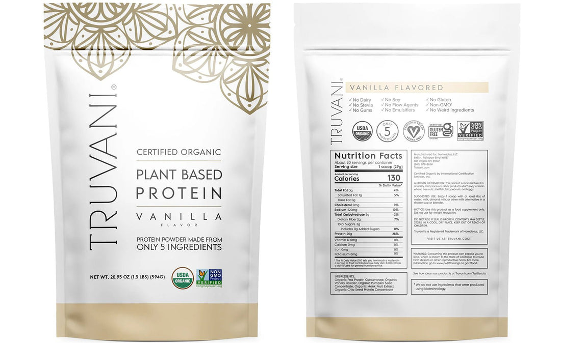 Truvani Plant Based Protein Powder – Vanilla - The Look and Co