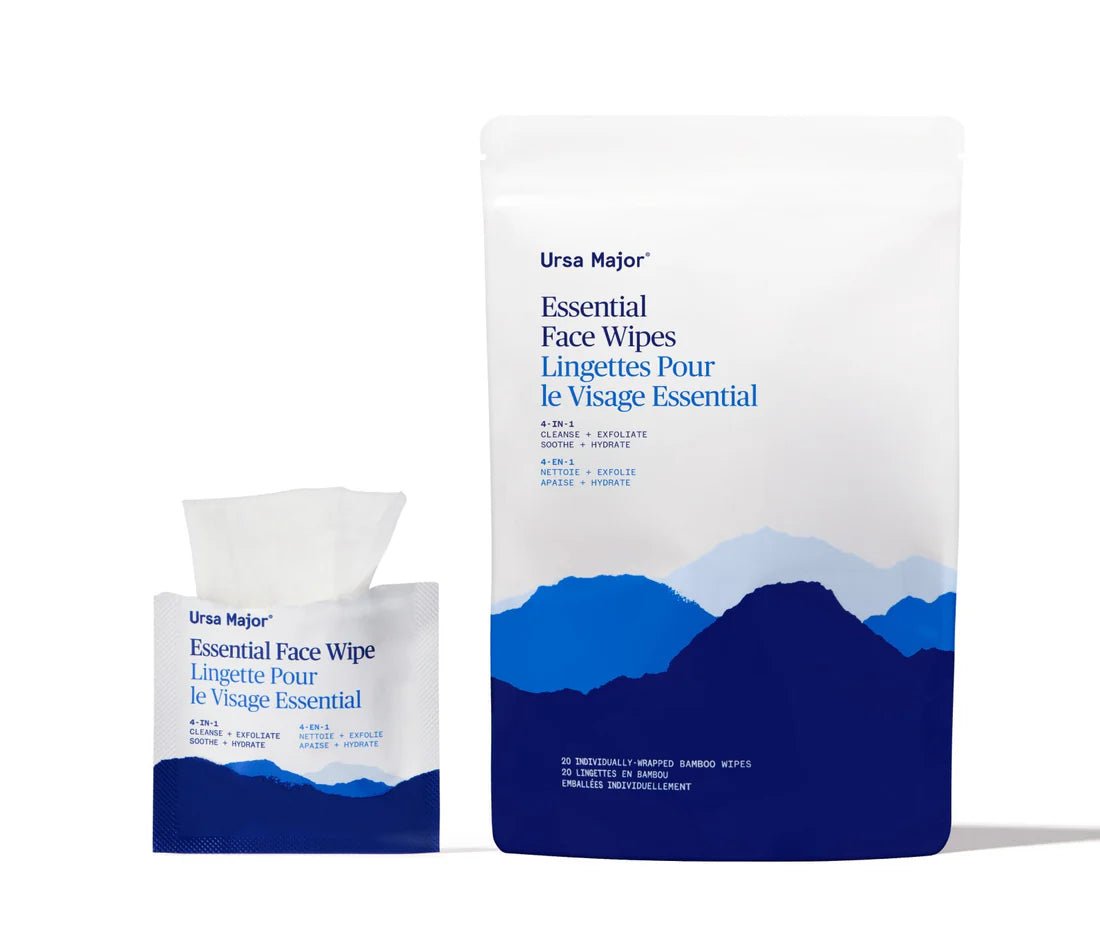 Ursa Major Essential Face Wipes | Cleanse + Exfoliate - 20 count - The Look and Co