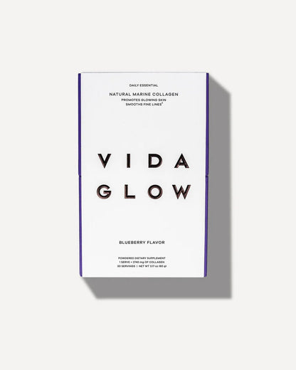 Vida Glow Natural Marine Collagen Sachets – Blueberry - The Look and Co