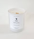 yam collective - 1901 - 13 oz Pine + Fig Leaf Matte White Glass Candle - The Look and Co