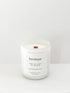 yam collective - Buckeye - 10 oz Juniper + Balsam Matte White Glass Candle - The Look and Co