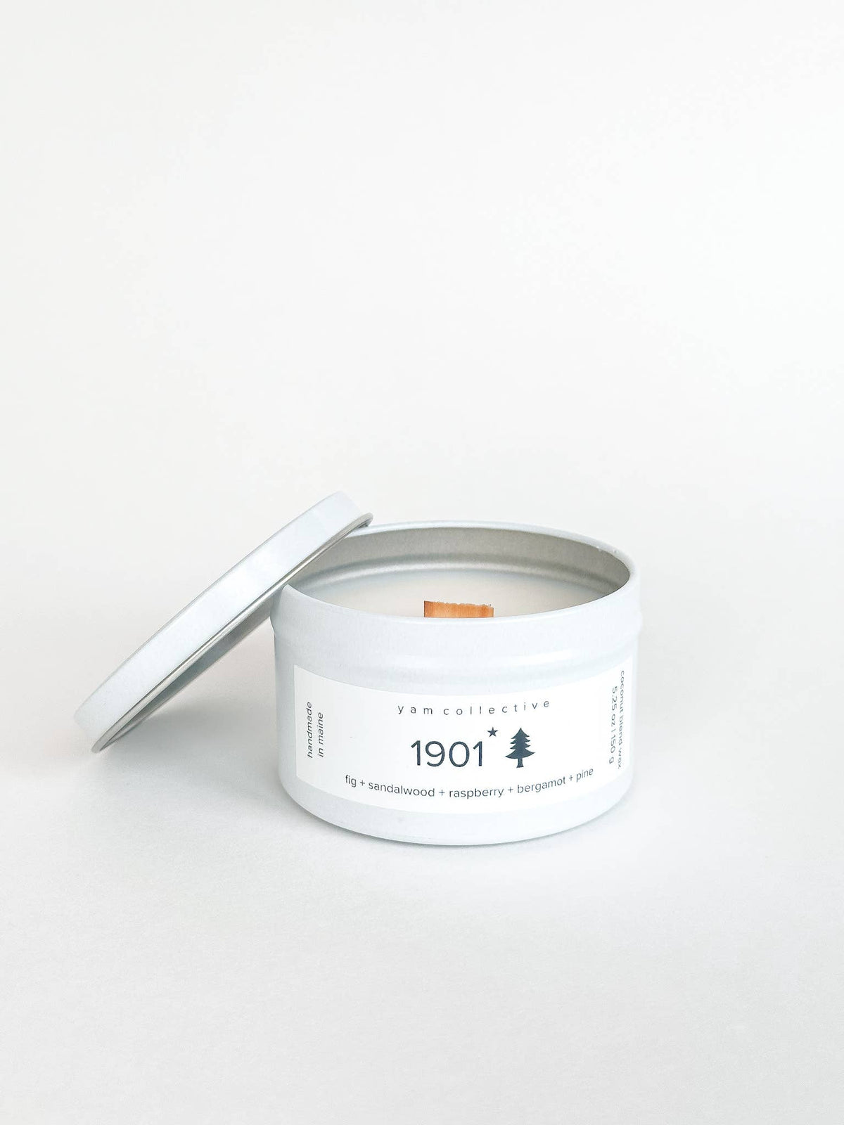 yam collective - Fav Boy - 5 oz Plum + Salty Air Cream Tin Candle - The Look and Co