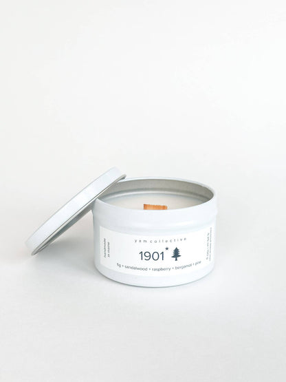 yam collective - Fav Boy - 5 oz Plum + Salty Air Cream Tin Candle - The Look and Co