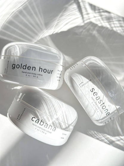 yam collective - Hand + body creme: cabana /vanilla, palm, coconut - The Look and Co