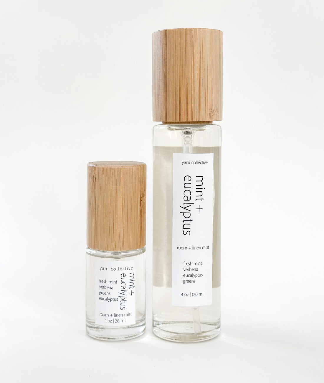 yam collective - Mint + Eucalyptus - 4 oz Room &amp; Linen Mist - The Look and Co