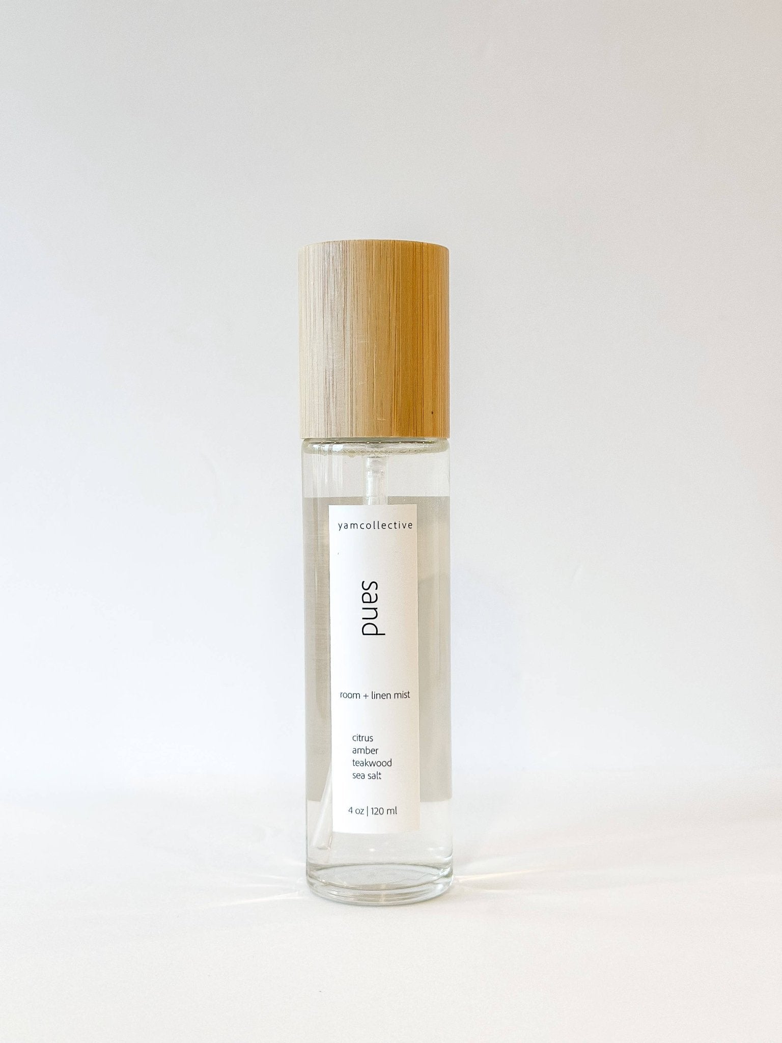 yam collective - Sand - 4 oz Citrus + Teakwood Room &amp; Linen Mist - The Look and Co