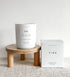 yam collective - Tide - 10 oz Cedar + Jasmine Matte White Glass Candle - The Look and Co