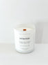 yam collective - Wintertide - 10 oz birch + leather Matte White Glass Candle - The Look and Co