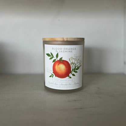 Zoet Bathlatier - Blood Orange &amp; Jasmine / Botanical Candle Collection - The Look and Co