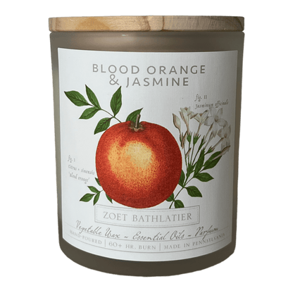 Zoet Bathlatier - Blood Orange &amp; Jasmine / Botanical Candle Collection - The Look and Co