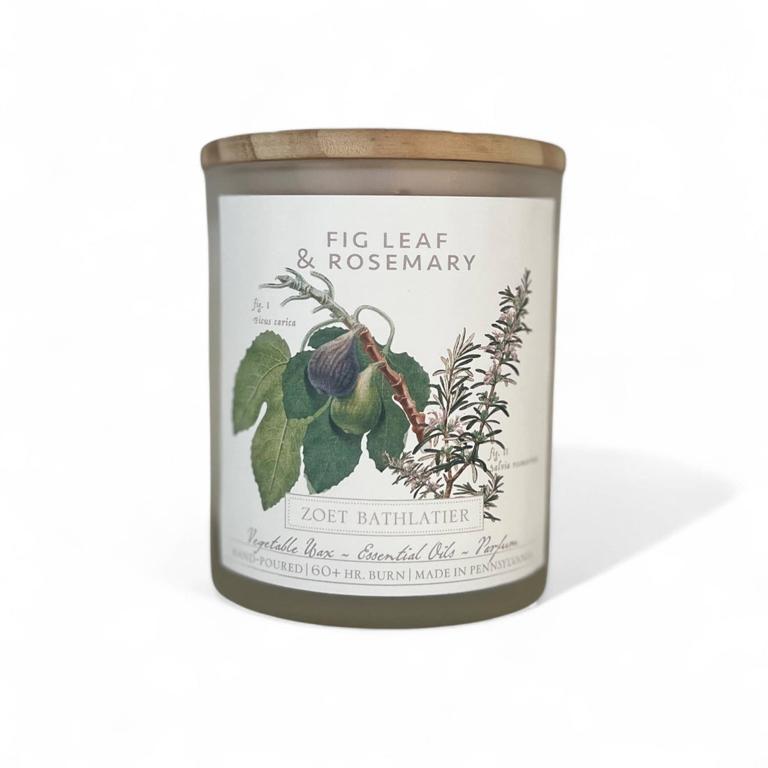Zoet Bathlatier - Fig Leaf &amp; Roesmary / Botanical Candle Collection - The Look and Co