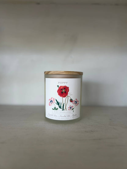 Zoet Bathlatier - Poppy / Botanical Candle Collection - The Look and Co