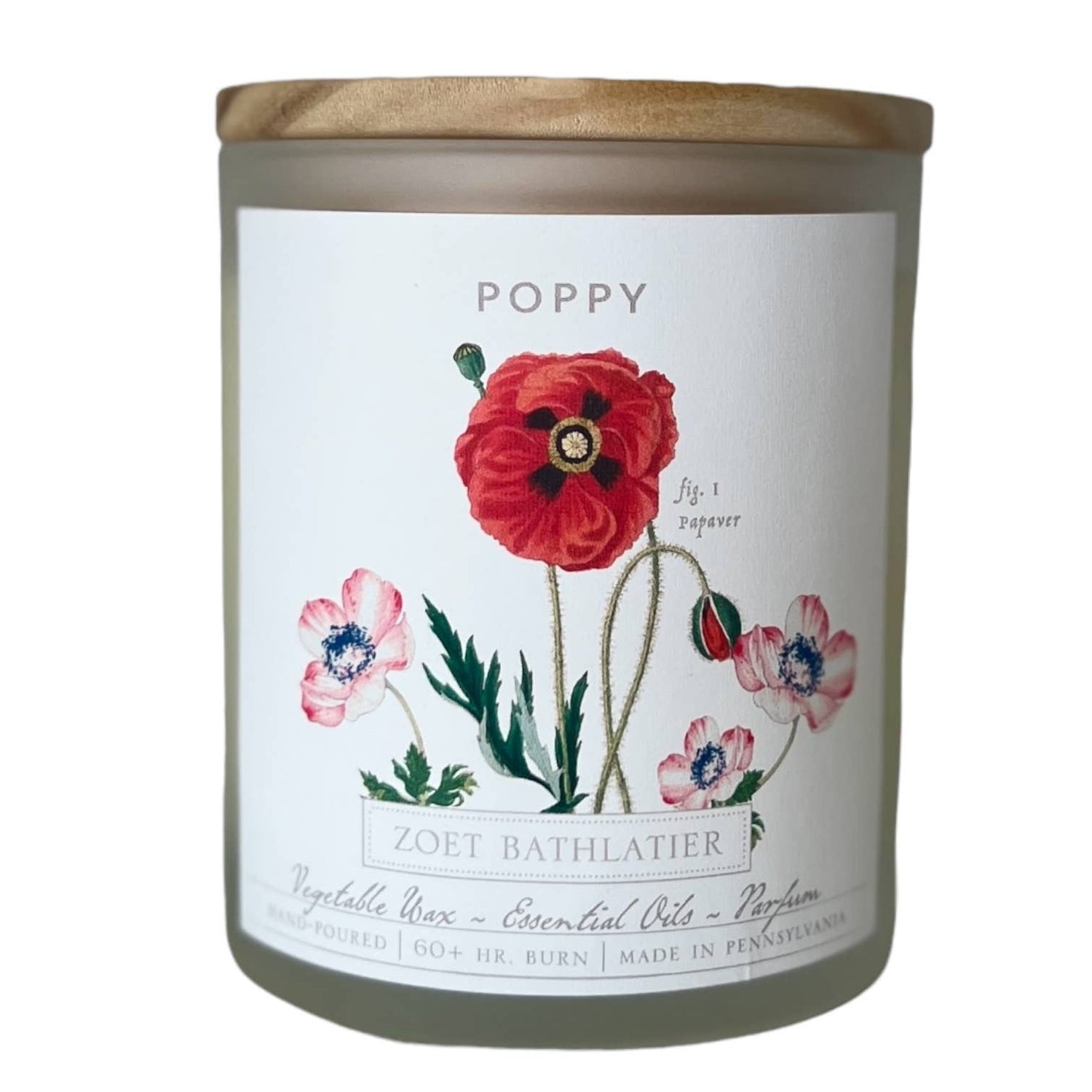 Zoet Bathlatier - Poppy / Botanical Candle Collection - The Look and Co