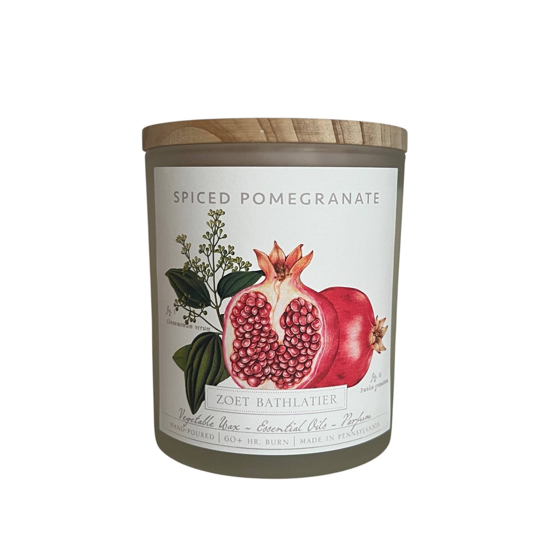 Zoet Bathlatier - Spiced Pomegranate / Botanical Candle Collection - The Look and Co